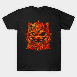 Deathcore Cat | Hardcore Cat | Skater Cat | Fire Cat T-Shirt
